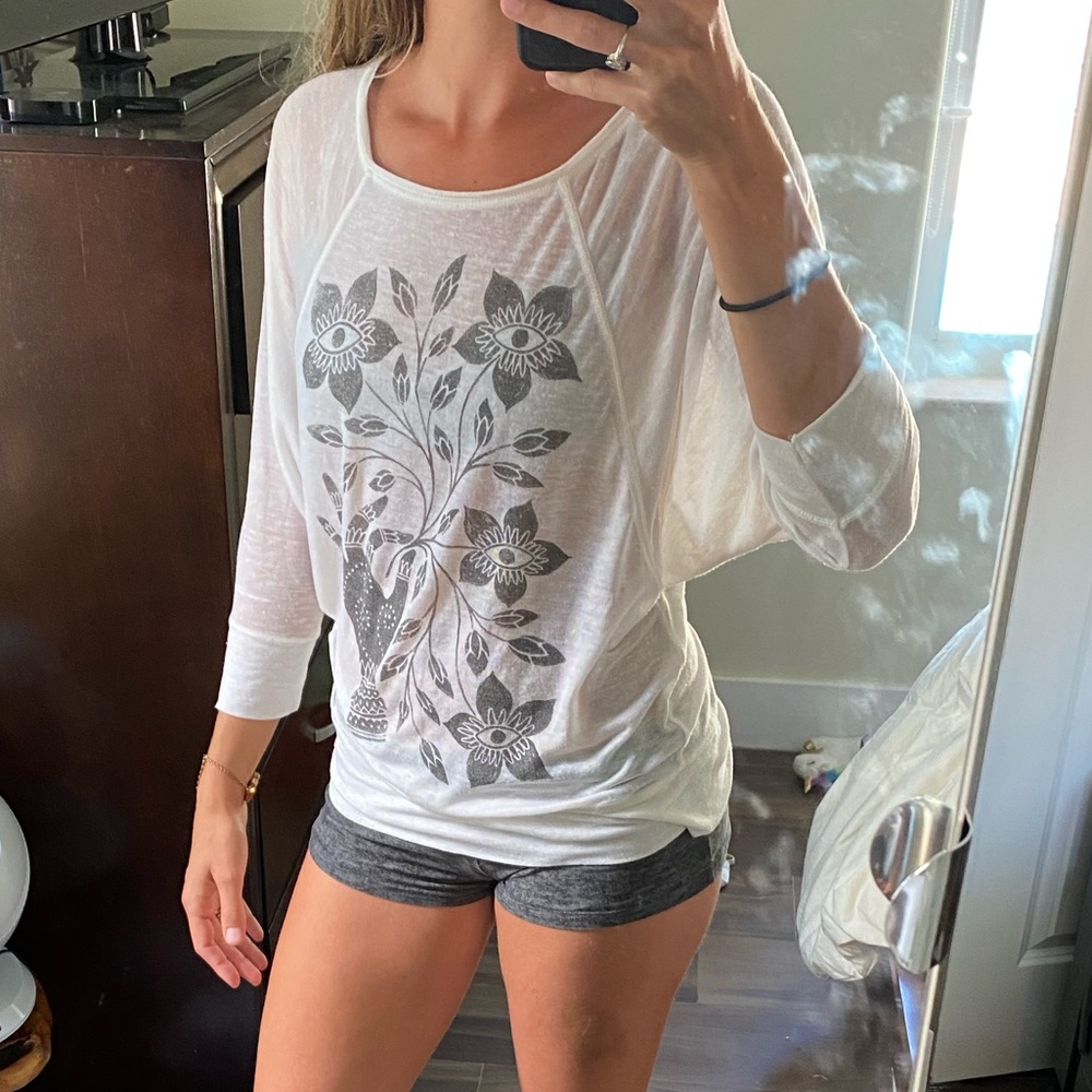 Lucky brand 3/4 sleeve top S